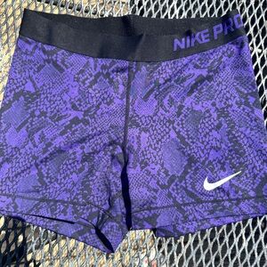 Purple Nike Pro Shorts